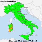 Allarmi meteo attuali per l'Italia